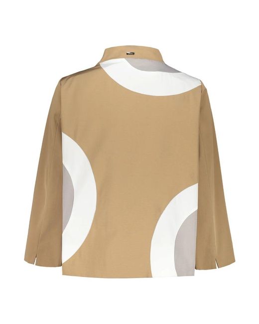 Herno Natural Stilvolle Knopfjacke Mit Kontrastierenden Details