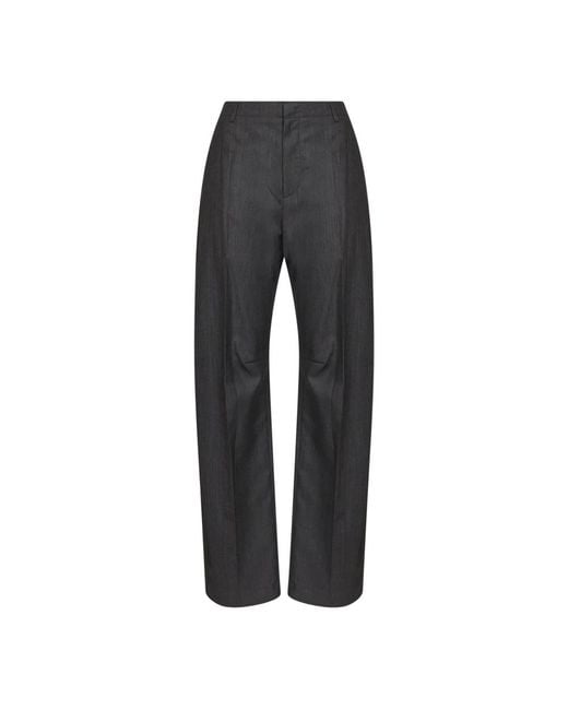 MM6 by Maison Margiela Gray Wide Trousers