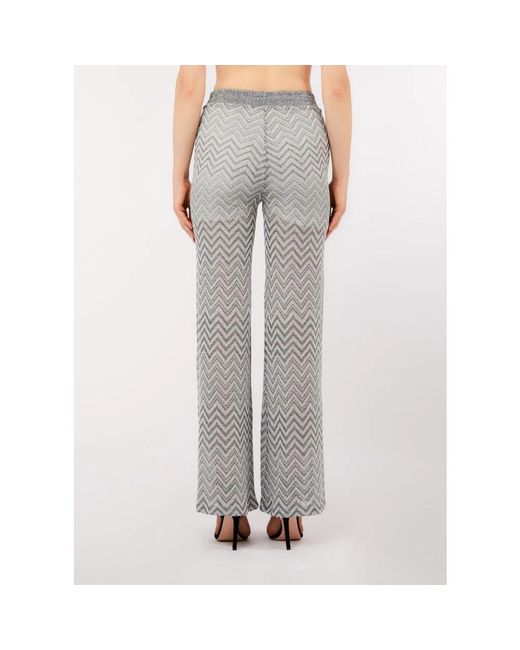 Liu Jo Gray Wide Trousers