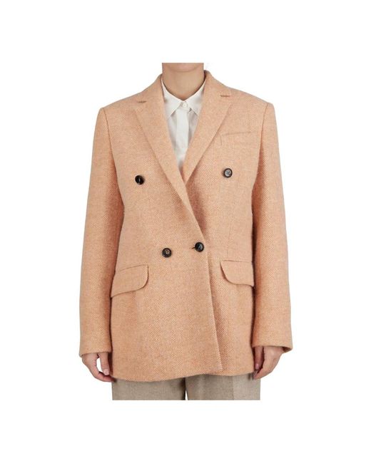 Kiton Dubbelrijige Blazer in het Natural