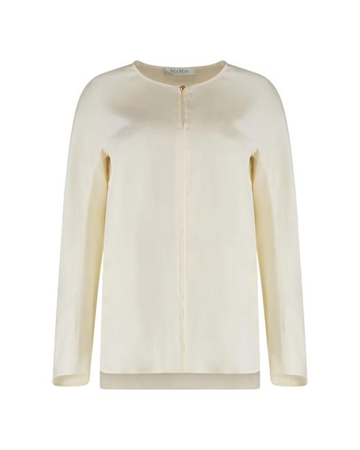 Max Mara Mitico Blouse in het White