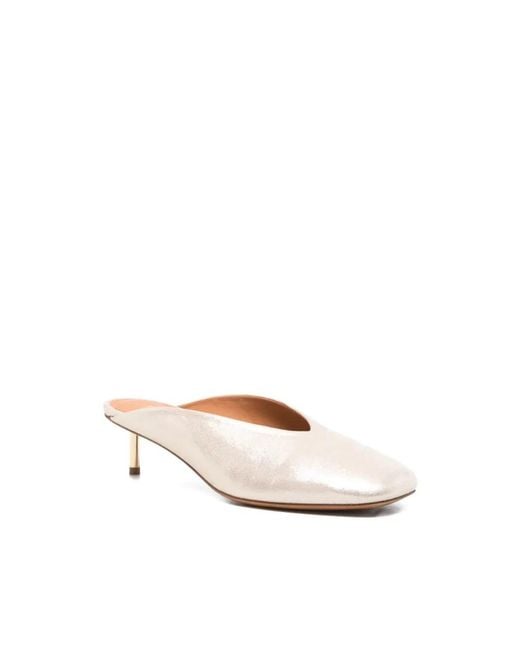 Forte_forte Natural Heeled Mules