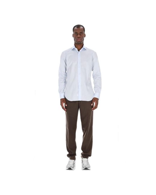 Barba Napoli White Formal Shirts for men