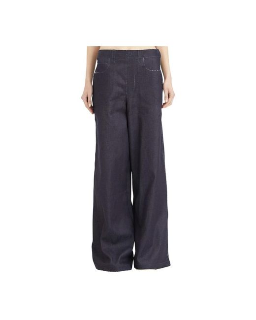 Marni Wide Trousers in het Blue