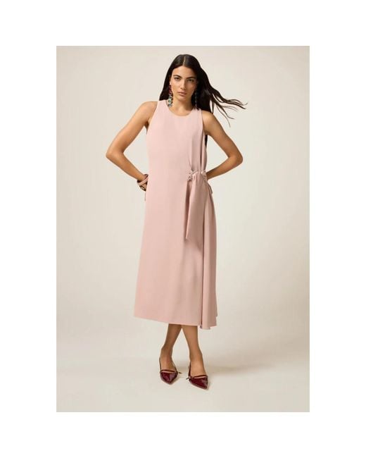 Midi Dresses Oltre de color Pink