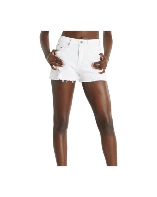 Tommy Hilfiger White Denim Shorts