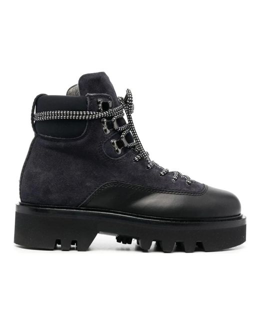Furla Black Lace-Up Boots