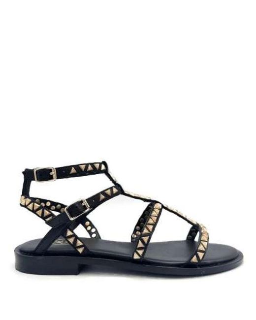 Ash Blue Flat Sandals