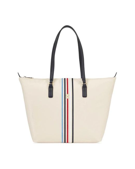 Tommy Hilfiger White Tote Bags