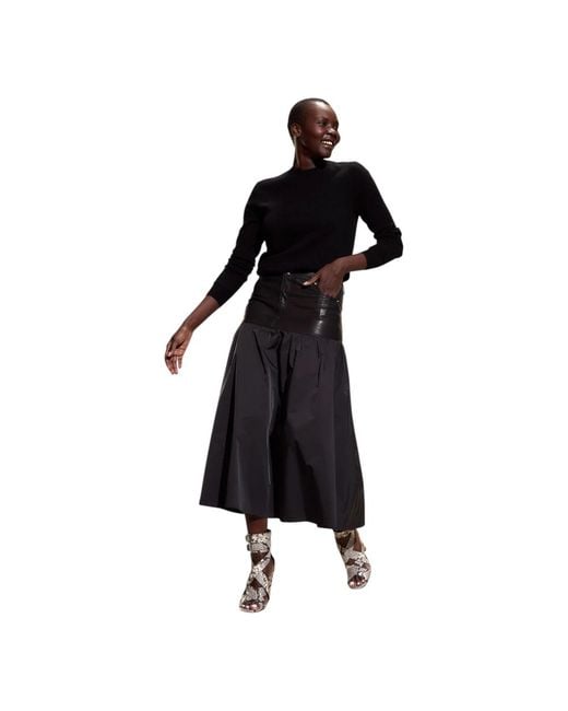 Cynthia Rowley Leather Skirts in het Black