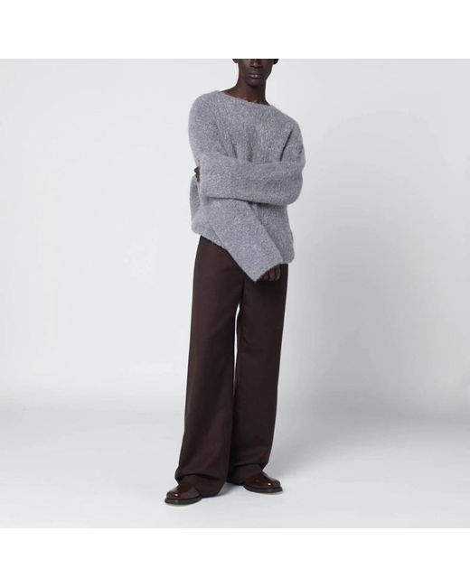 Séfr Gray Round-Neck Knitwear for men