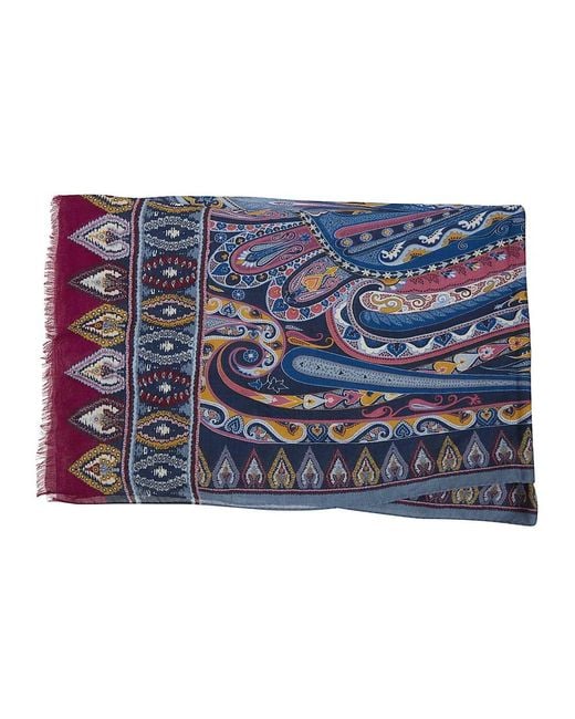 Etro Blue Scarves for men
