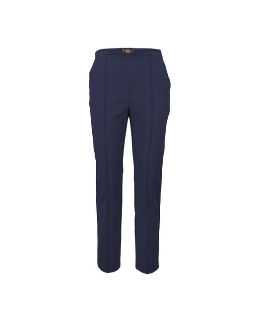 Elisabetta Franchi Blue Slim-Fit Trousers