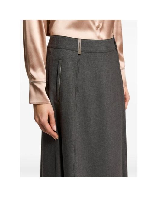 Peserico Black Maxi Skirts