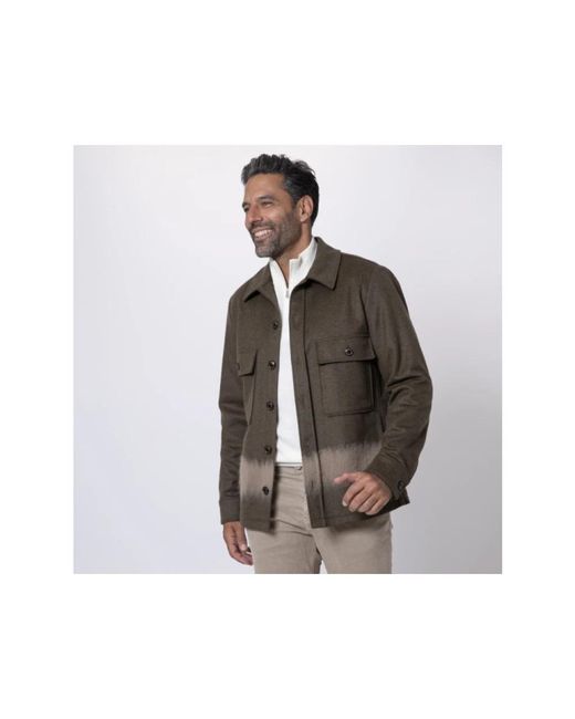 Jacob Cohen Flanellen Overshirt in het Brown voor heren