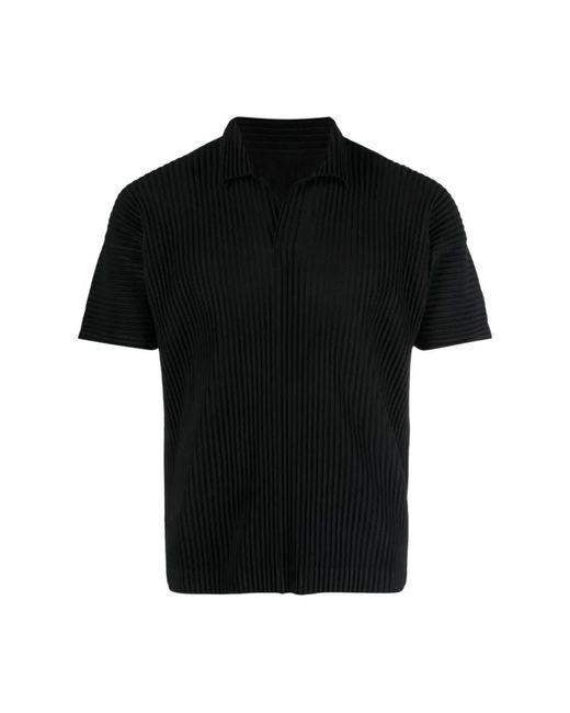 Issey Miyake Black Polo Shirts for men