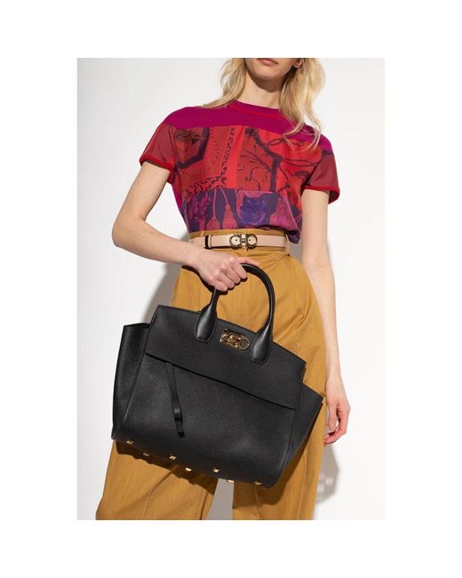 Ferragamo Black Studio` schultertasche