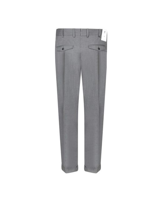 PT Torino Gray Slim-Fit Trousers for men