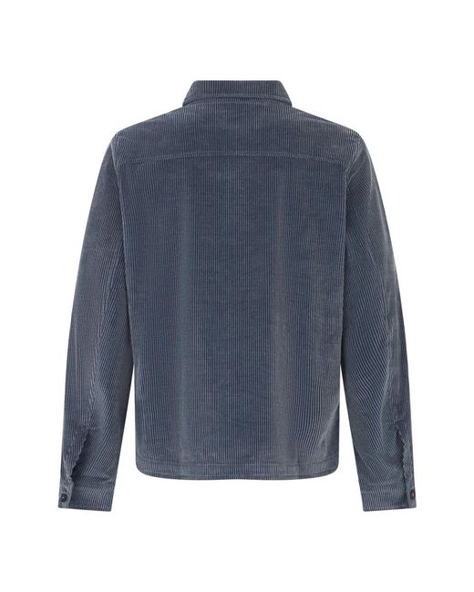Fedeli Corduroy Shirt in het Blue voor heren