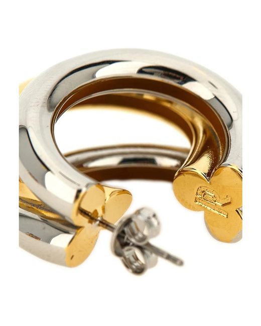 Earrings Rabanne de color Metallic