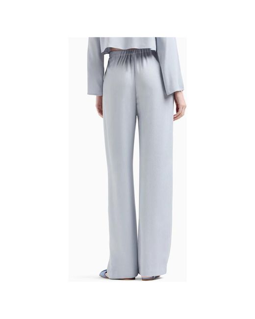 Emporio Armani Blue Wide Trousers