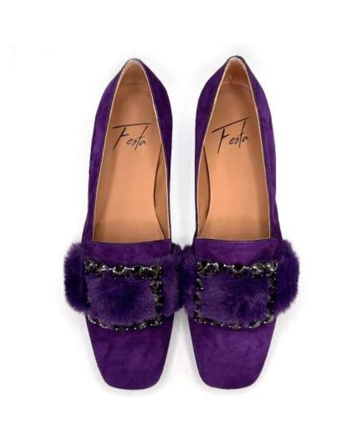 Roberto Festa Purple Loafers