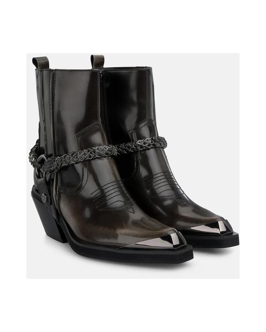 Alma En Pena. Black Cowboy & Biker Boots