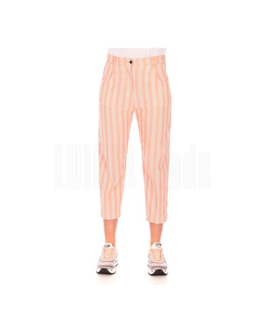 White Sand Pink Slim-Fit Trousers