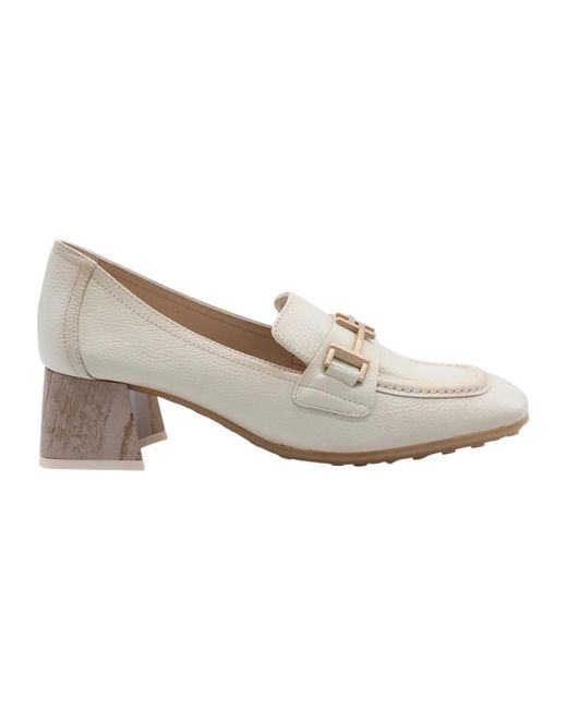 Hispanitas Schoenen ,Leer Klassieke Leren Mocassins in het White