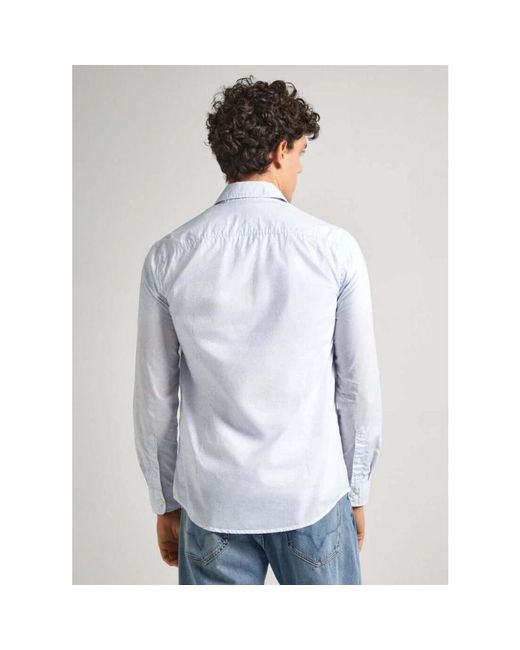 Camicia slim fit in cotone a fiori di Pepe Jeans in Gray da Uomo