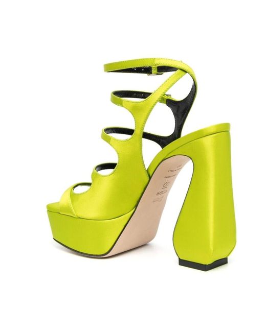 Sergio Rossi Yellow High Heel Sandals