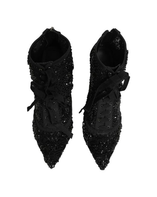 Dolce & Gabbana Black Heeled Boots