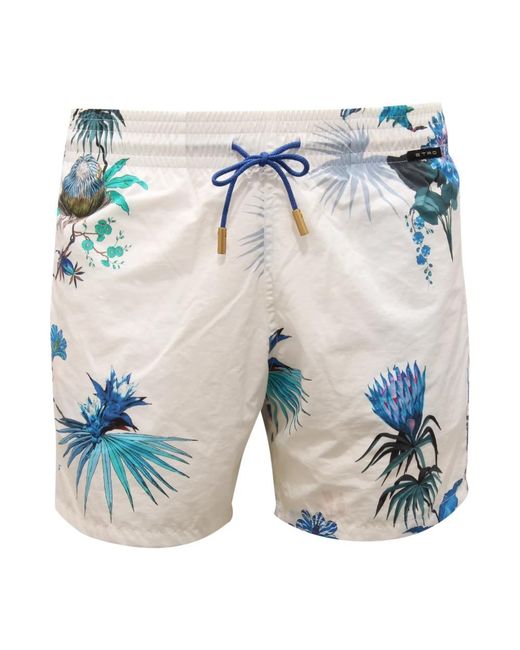 Etro Badmode ,Wit ,Strandkleding Model 1B351 4021 in het Blue voor heren