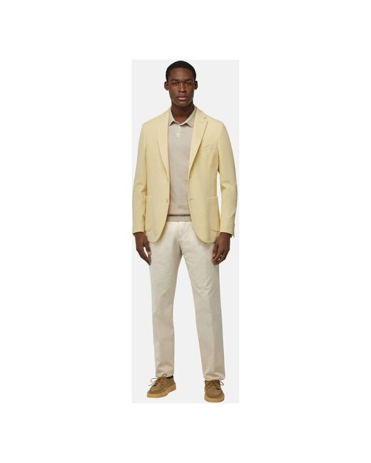 Boggi B Jersey Baumwoll-Krepp-Jacke in Yellow für Herren