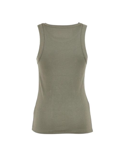 Majestic Filatures Green Sleeveless Tops
