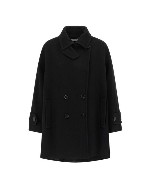 Alberto Biani Black Double-Breasted Coats