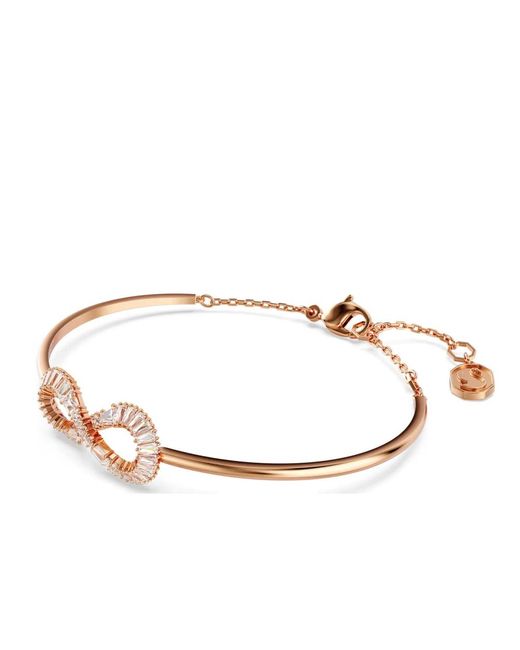 Swarovski Accessoires ,Roze ,Armband Vrouwen Hyperbola Infinity Wit Roségoud 5679443 in het Metallic