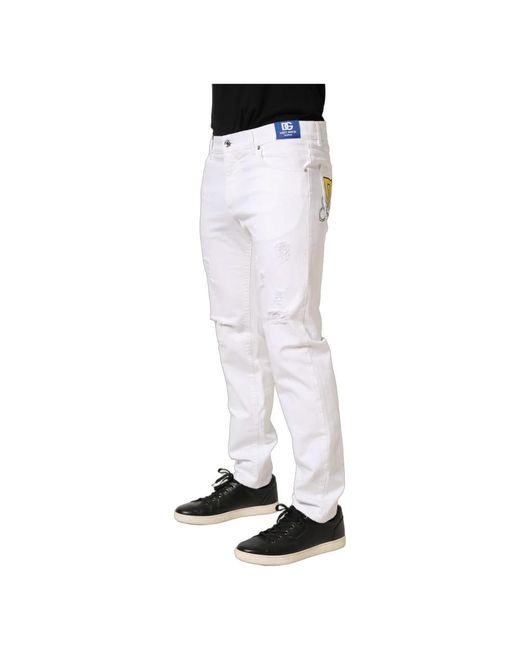 Dolce & Gabbana Blue Slim Fit Jeans for men