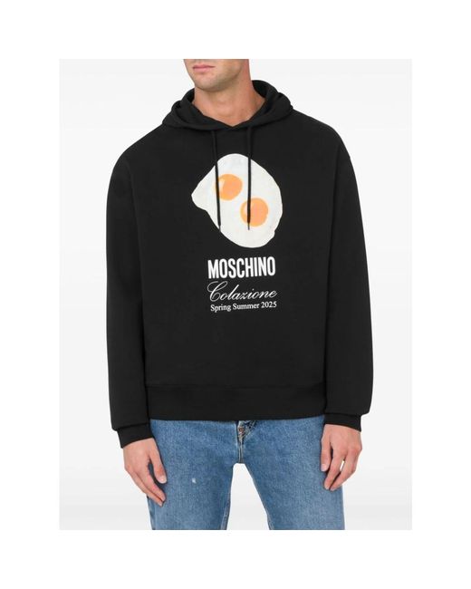 Moschino Black Hoodies for men