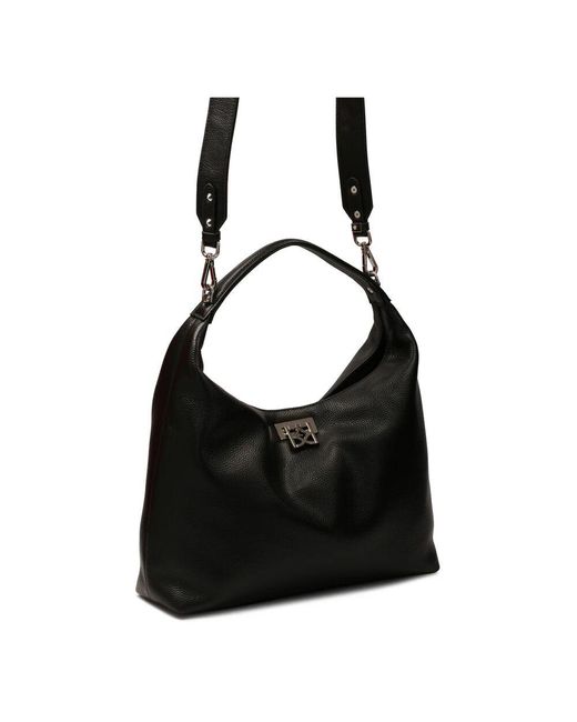 Kazar Black Schwarze Handtasche Mit Lockerer Passform