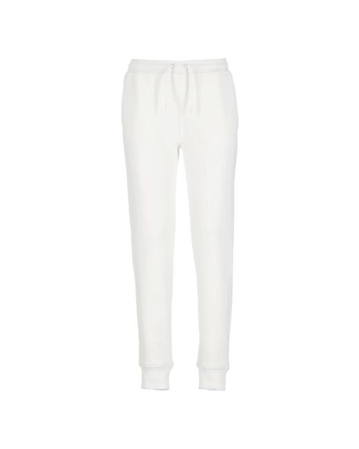 K-Way White Weiße sweatpants mit kordelzug und taschen