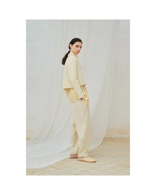 Cortana Natural Tapered Trousers