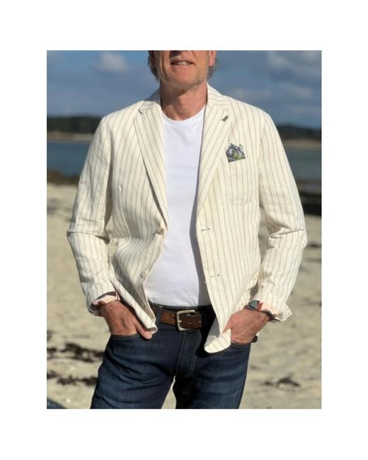 Bob David 476 Blazer in het Natural voor heren