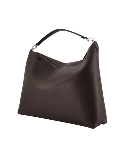Totême  Brown Braune Leder Shopper Tasche Mit Top-Griff