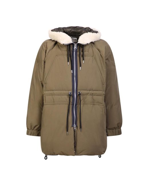 Sacai Green Down Jackets for men