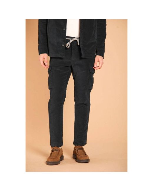 Mason's Dunkelblaue cargo hose karotten passform in Black für Herren