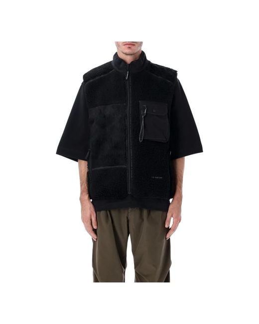 And Wander Black Vests for men