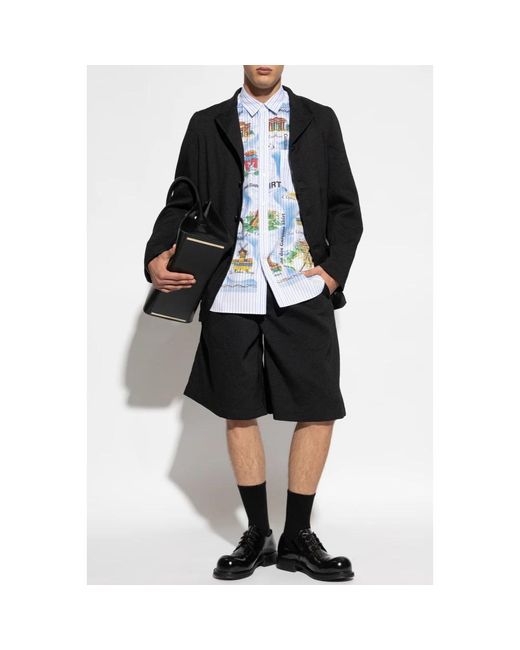 Comme des Garçons Black Long Shorts for men