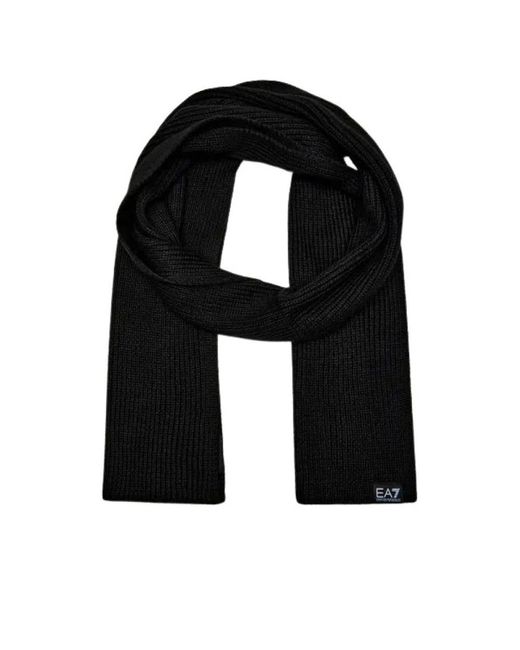 EA7 Accessoires ,Zwart ,Wol Wollen Mix Sjaal in het Black