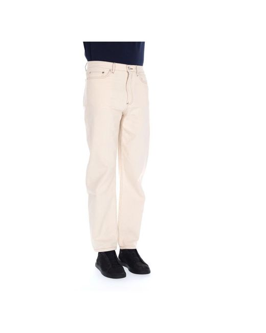A.P.C. Jeans ,Katoen Jeans Straight in het Natural voor heren